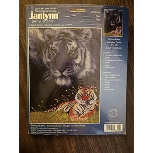 Janlynn Tiger Counted Cross Stitch KIT 2003 never opened New‎ 9x12